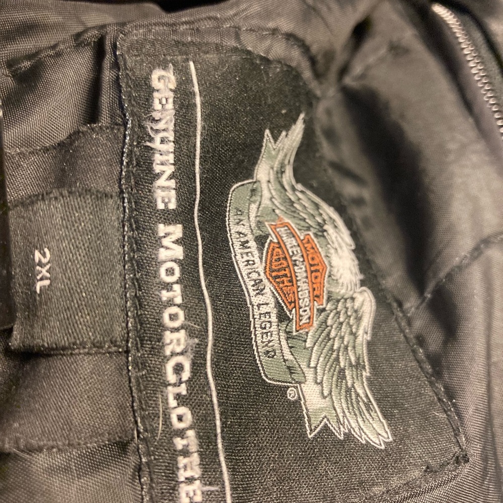 men’s 2XL harley davidson black leather jacket